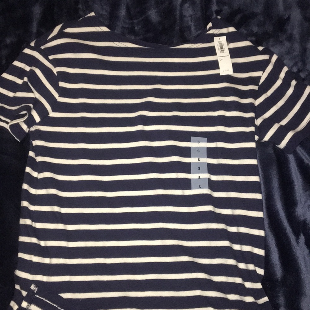 old navy / navy&white striped short sleeve